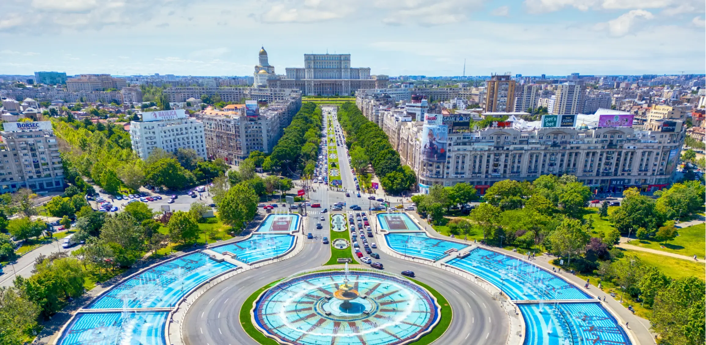 Unirii Square in Bucharest, Romania